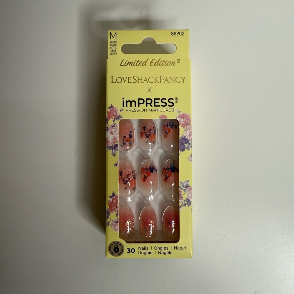 imPRESS LoveShackFancy Limited Edition Press-On Nails - Floral Red and Purple - Picture 2 of 11